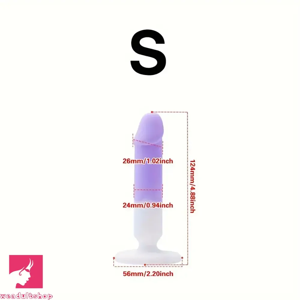 4.88in 5.28in 5.83in Silicone Small Soft Real Dildo For Beginner to Expert