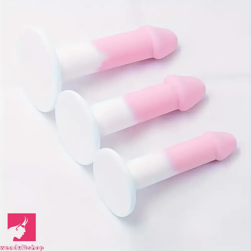 4.88in 5.28in 5.83in Silicone Small Soft Real Dildo For Beginner to Expert