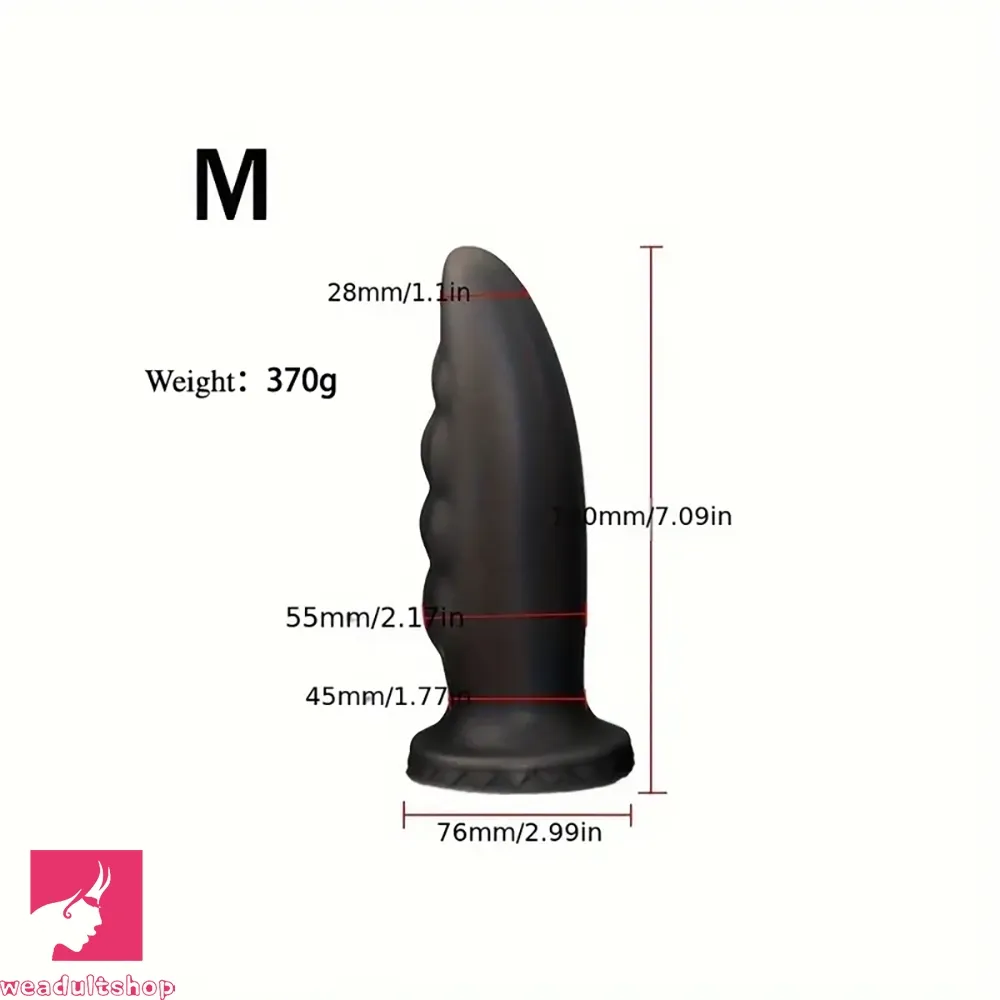 5.91in 7.09in 8.27in 9.45in Silicone Soft Big Odd Butt Plug Dildo