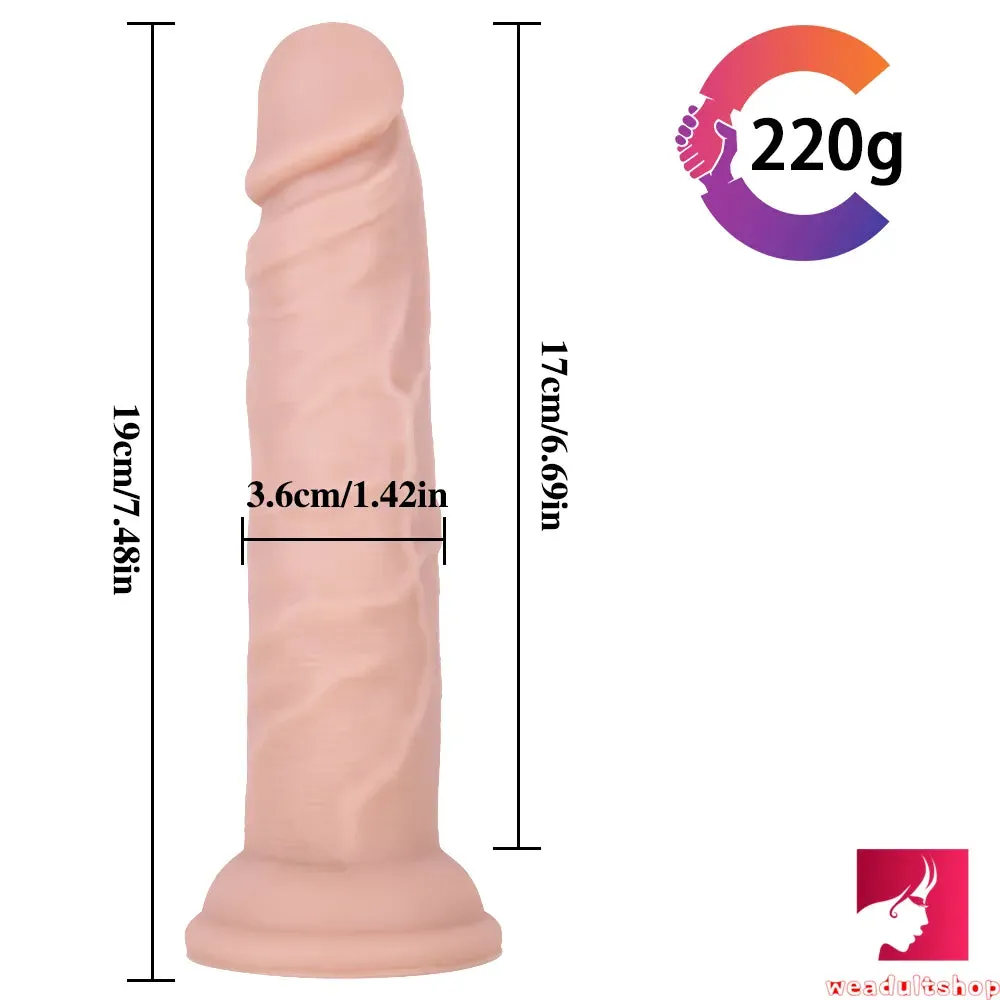 7.48in Realistic Dildo Silicone Penis Dong With Suction Cup For Women
