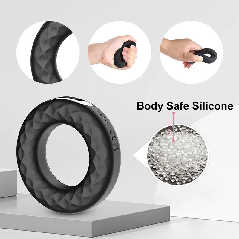 Bebuzzed Zeus Vibrating Cock Ring USB Silicone Couples Penis Ring
