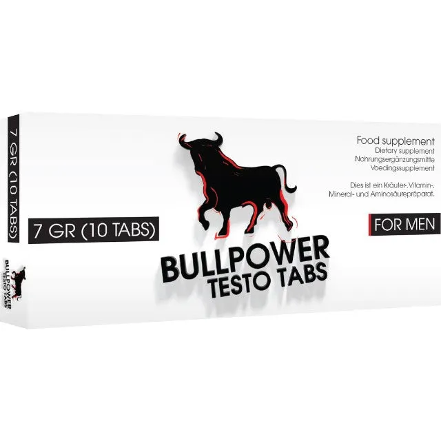 Capsule BULLPOWER Testo Tabs pentru erecții puternice și performanțe sexuale îmbunătățite. 10 buc
