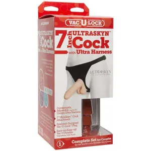 Doc Johnson - Vac-U-Lock Ultra Harness with Plug and UltraSkyn Cock 7