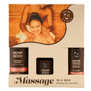 Earthly Body Hemp Seed Massage Gift Box Isle of You