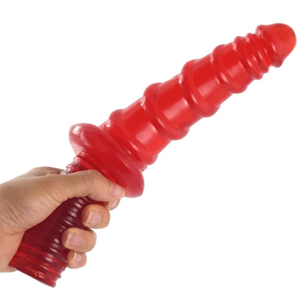 FAAK 11 Thrusting Handle Anal Plug 29cm Veined Dildo Huge Fat Adult Sex Toy