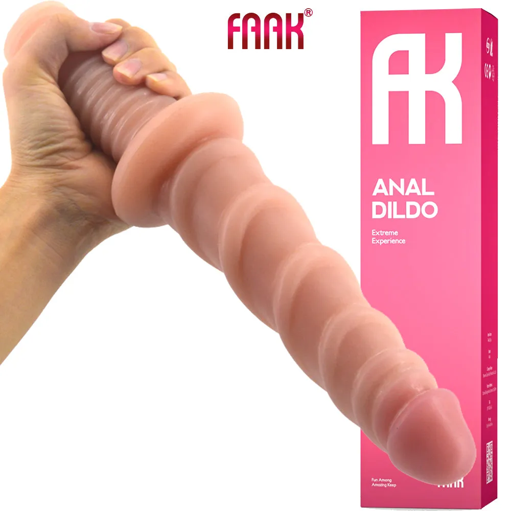 FAAK 11 Thrusting Handle Anal Plug 29cm Veined Dildo Huge Fat Adult Sex Toy