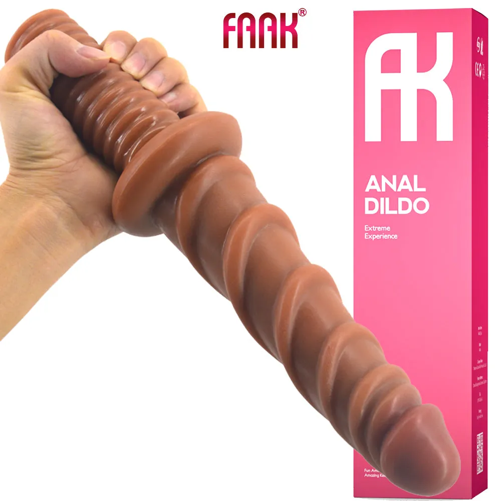 FAAK 11 Thrusting Handle Anal Plug 29cm Veined Dildo Huge Fat Adult Sex Toy