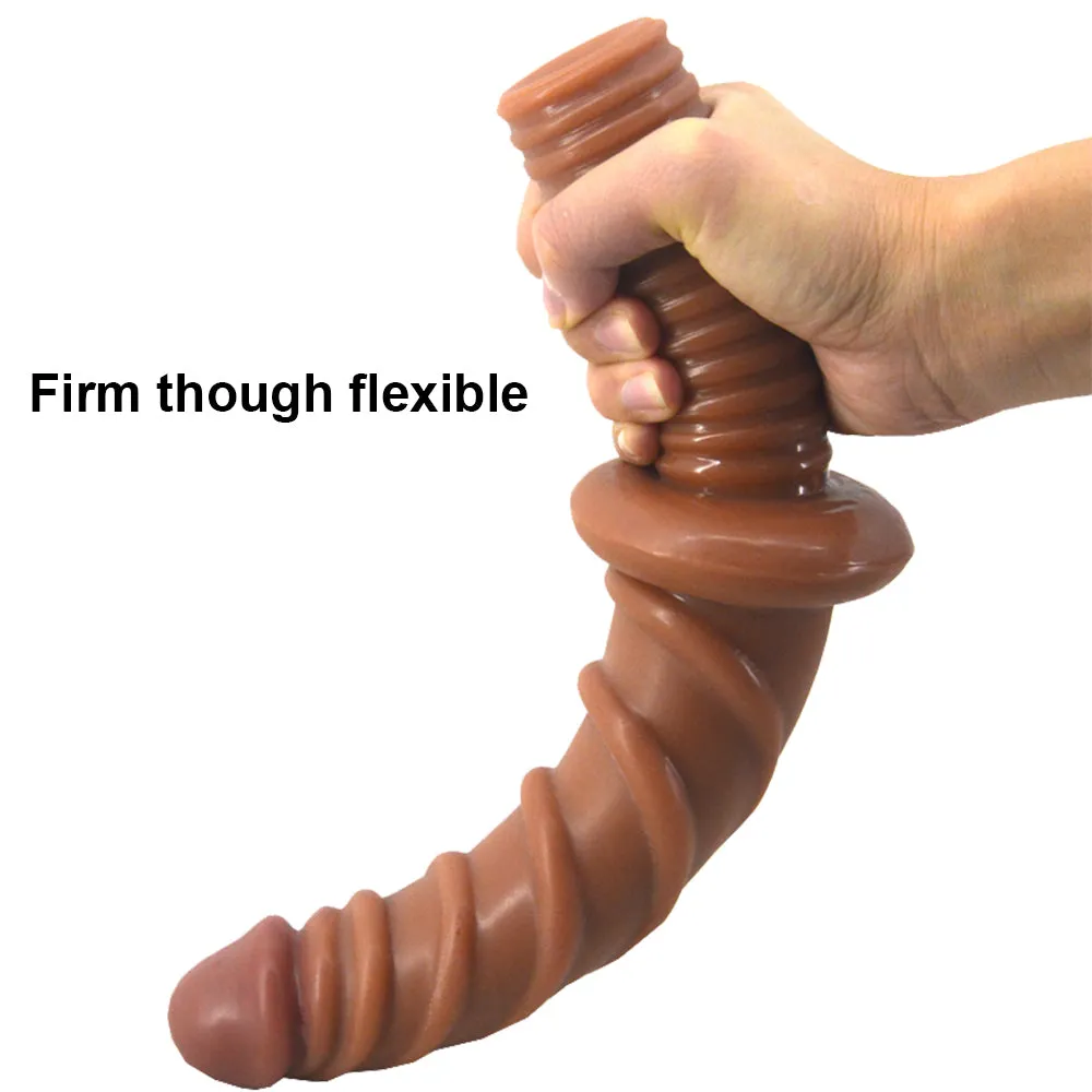 FAAK 11 Thrusting Handle Anal Plug 29cm Veined Dildo Huge Fat Adult Sex Toy