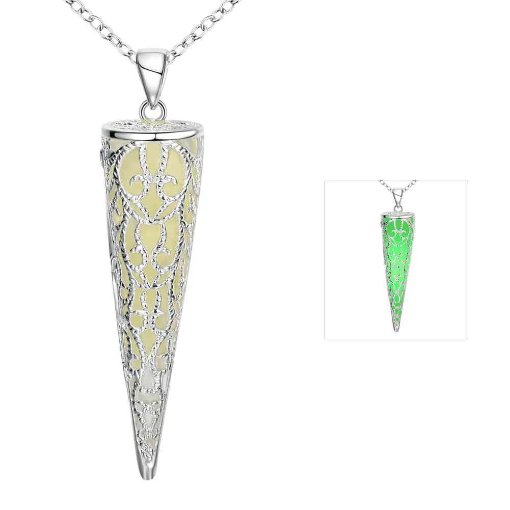 floating charms Nightlight Collares pendant necklace Hollow round tip tenis masculino jewellery LUYN 43 ELY
