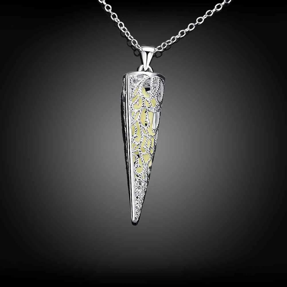 floating charms Nightlight Collares pendant necklace Hollow round tip tenis masculino jewellery LUYN 43 ELY