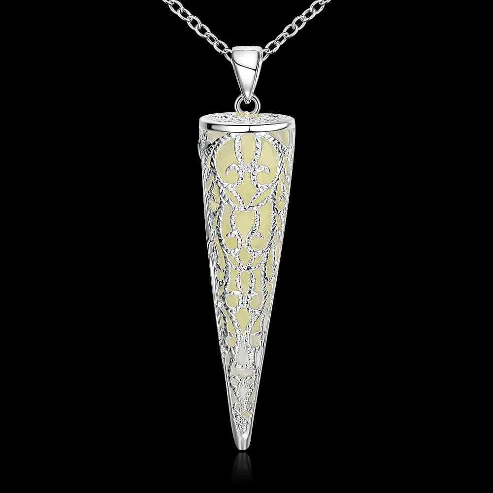 floating charms Nightlight Collares pendant necklace Hollow round tip tenis masculino jewellery LUYN 43 ELY