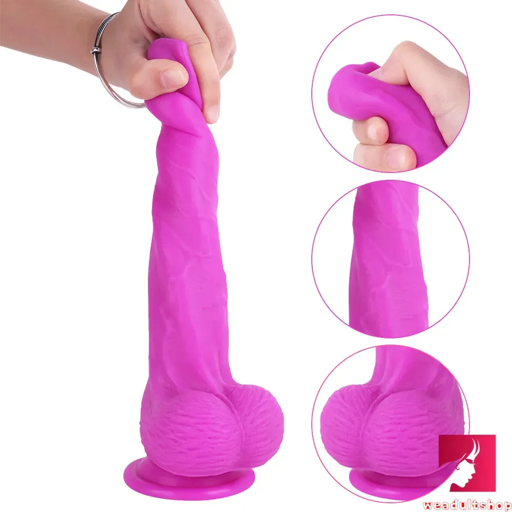 Four Different Colors Uncut Dildo With Moving Foreskin