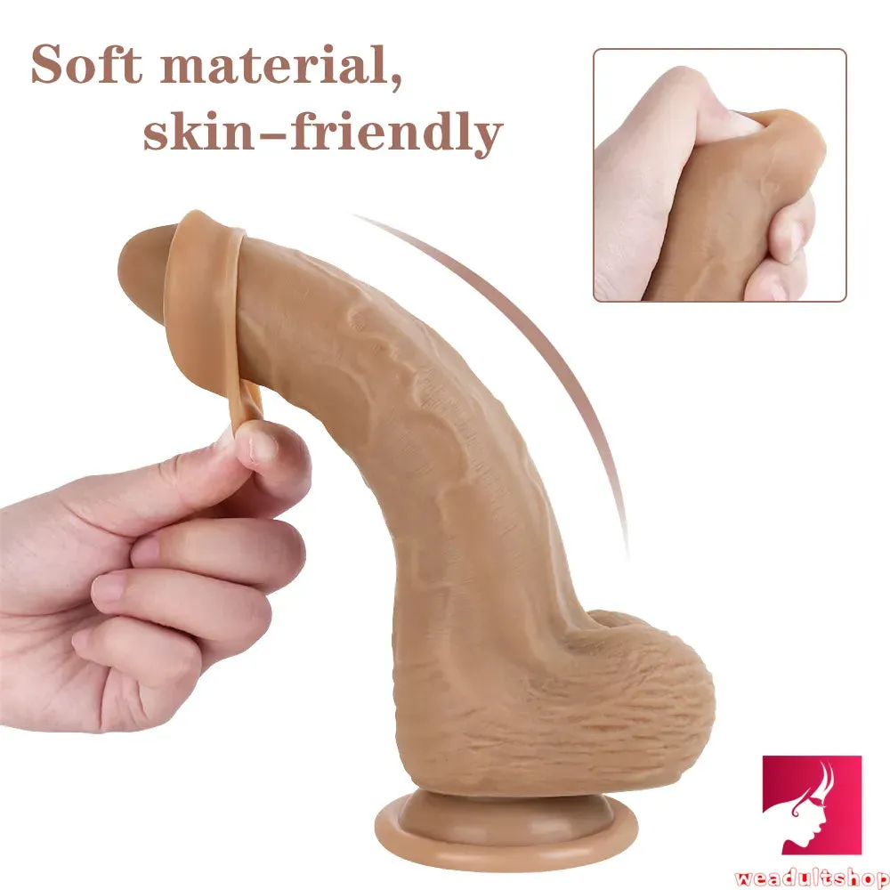 Four Different Colors Uncut Dildo With Moving Foreskin