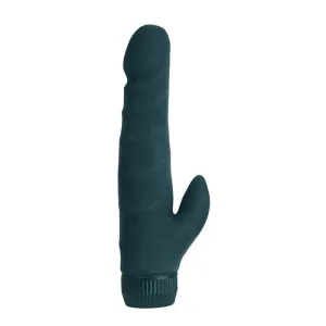 Futurotic Black Velvet 5' Dong w/Clit Stimulator - Black
