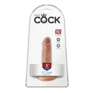 King Cock 5 in. Cock Realistic Dildo With Suction Cup Tan