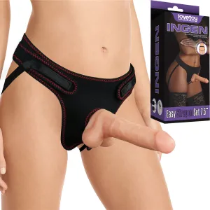 Lovetoy Ingen Easy Strap On Set 7.5 Dildo Harness Set Couples Dong Unisex