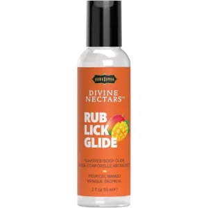Lubrifiant cu aromă KAMASUTRA Divine Nectars Tropical Mango. pe bază de apă. cu aromă de mango. 60 ml