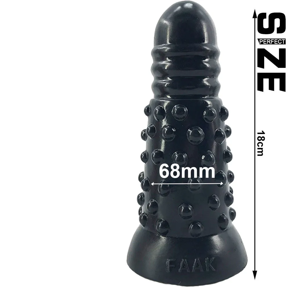 Original FAAK G133 7 Silicone Fat Anal Plug Black