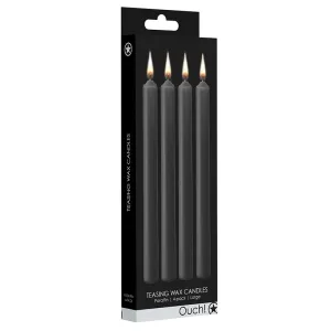 Ouch! Large Teasing Wax Candles Paraffin Black 4-Pack
