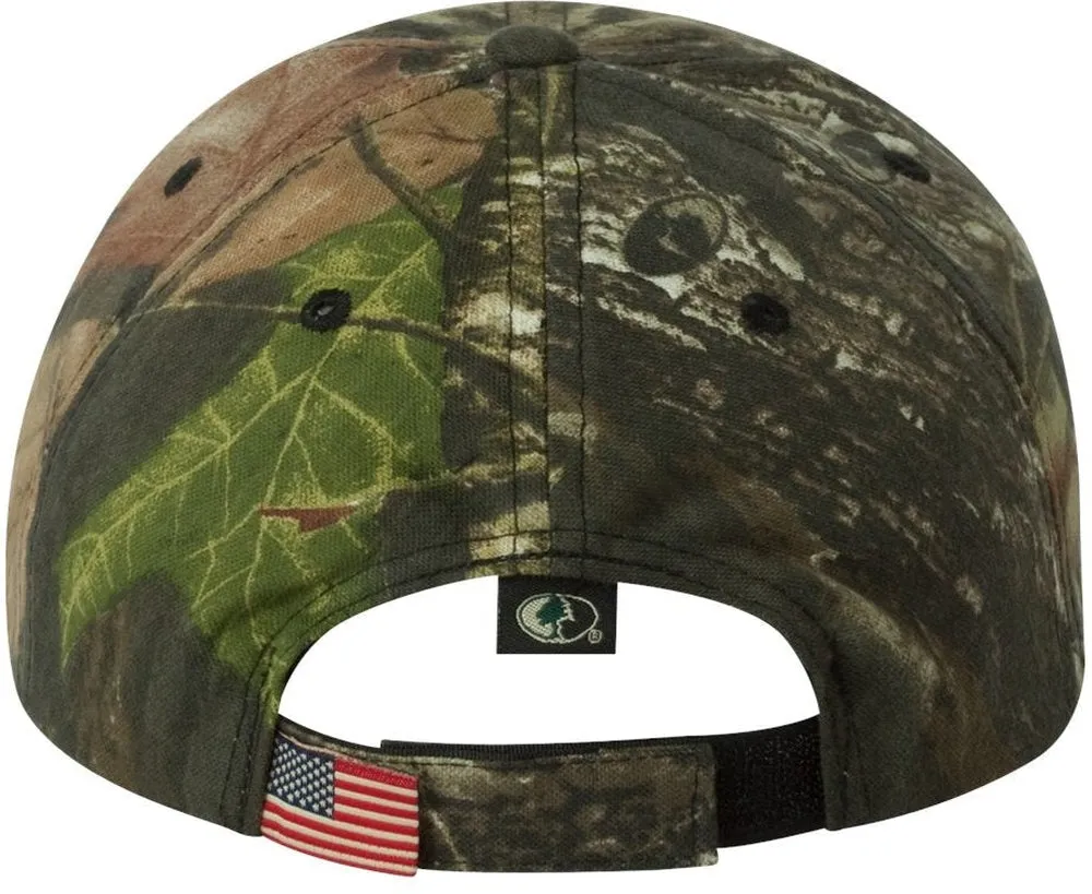 Outdoor Cap Camo with Flag Sandwich Visor Cap