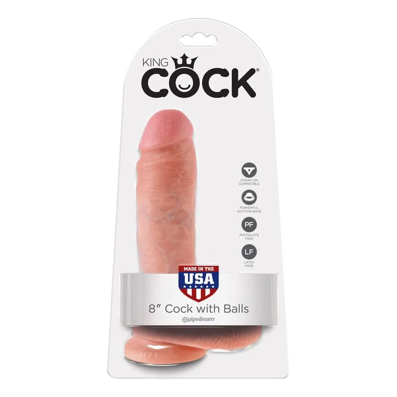 Pipedream Products King Cock 8″ Cock with Balls