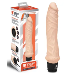 Powercock 8 Girthy Realistic Vibrator - Light