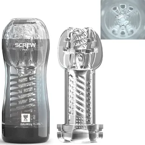 Screw III Pluto Male Masturbator Spinning Stroker Pocket Pussy Cup