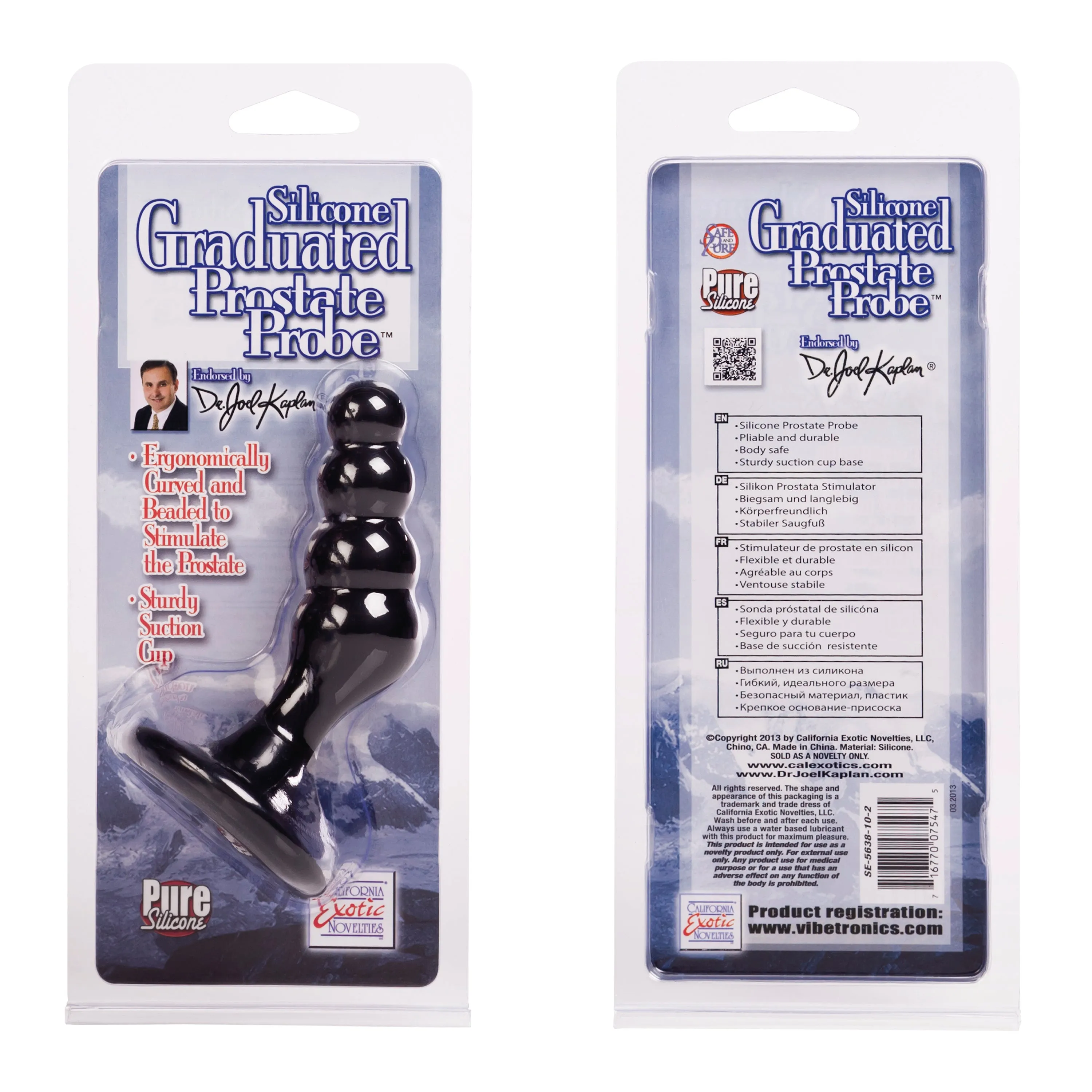 Silicone Prostate Probe Graduated Black
