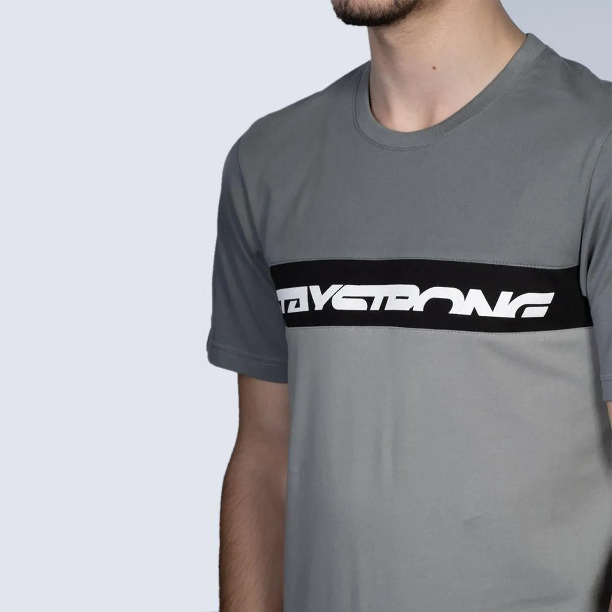 Stay Strong Cut Off T-Shirt - Black/Grey
