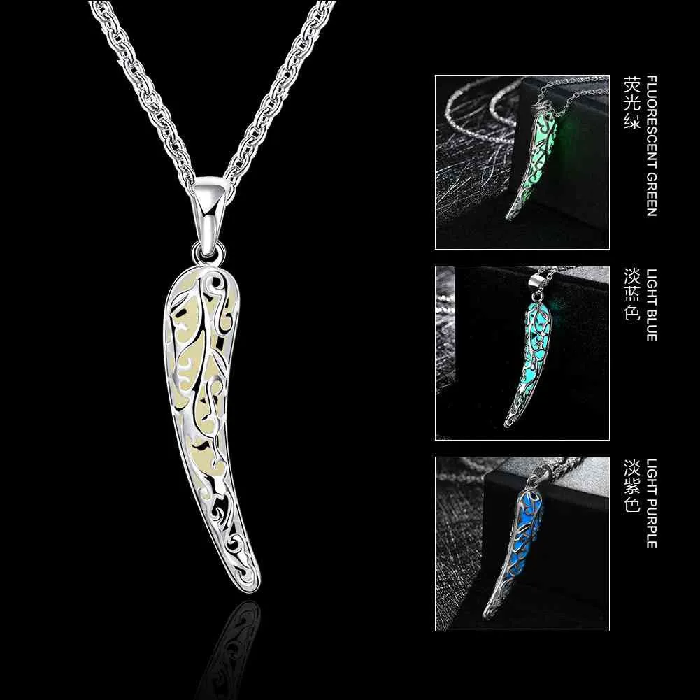 style Glow in the Dark pendants Hollow angle colares LUYN 39 ELY