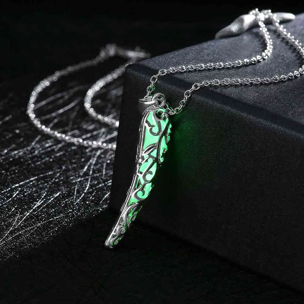 style Glow in the Dark pendants Hollow angle colares LUYN 39 ELY