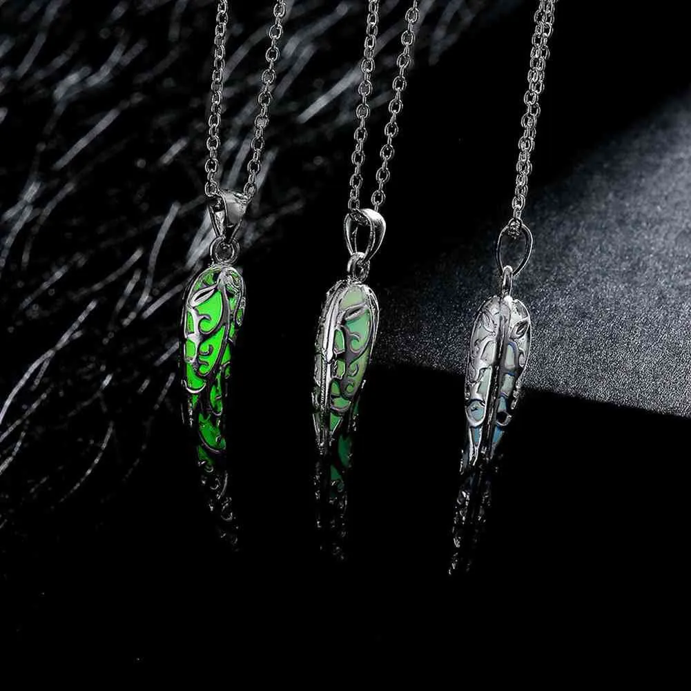 style Glow in the Dark pendants Hollow angle colares LUYN 39 ELY
